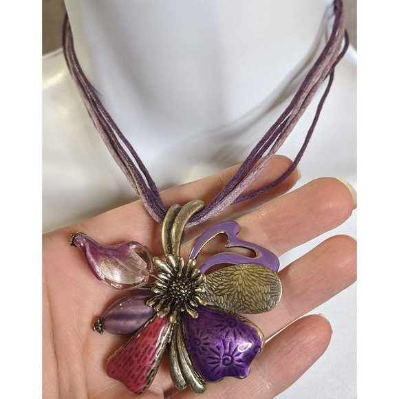 Jewelry - Purple Fairy Flower Necklace